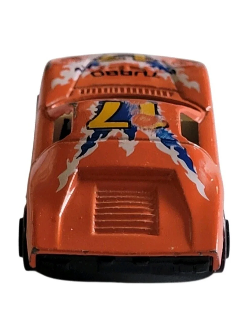 Yatming #17 Turbo Orange Lamborghini Miura Decal Tomica-sized Die-Cast 1:64 Toy.